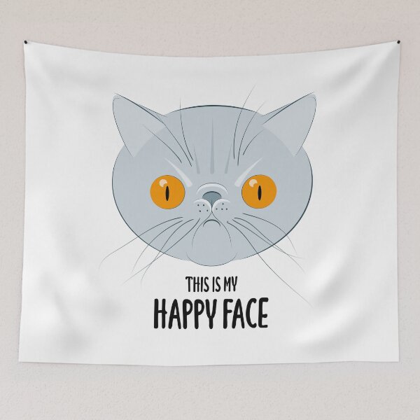 Item preview, This is my happy face - exotic cat designed and sold by Wonderingalice8.
