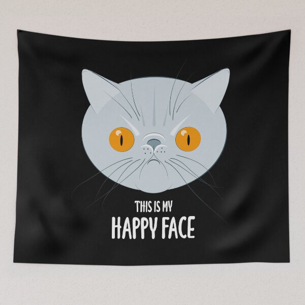 Item preview, This is my happy face - exotic cat designed and sold by Wonderingalice8.