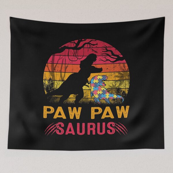 Item preview, Paw Paw Saurus Rex Autism Awareness Funny Dinosaur Gift designed and sold by mynotn.