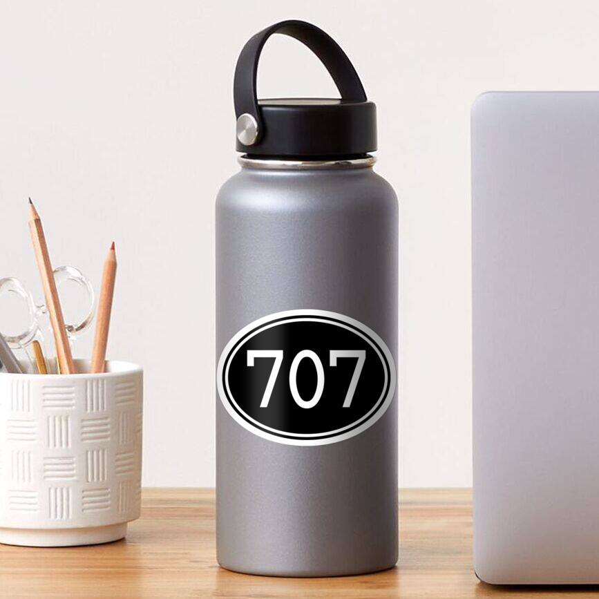  Area Code 707 Sticker For Sale By Smashtransit Redbubble