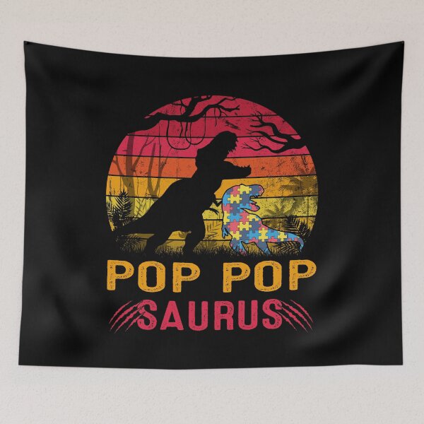 Item preview, Pop Pop Saurus Rex Autism Awareness Funny Dinosaur Gift designed and sold by mynotn.
