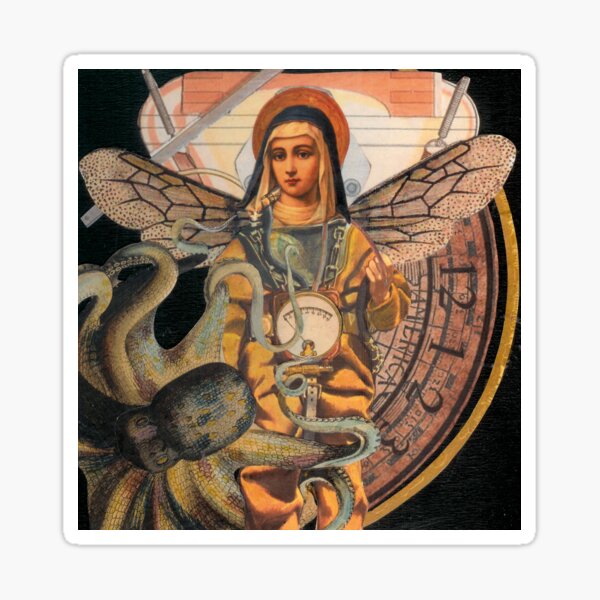Virgin Mary Diver with Octopus Sticker