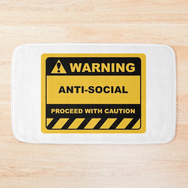 Item preview, Human Warning Sign ANTI-SOCIAL PROCEED WITH CAUTION Sayings Sarcasm Humor Quotes designed and sold by ColorMeHappy123.