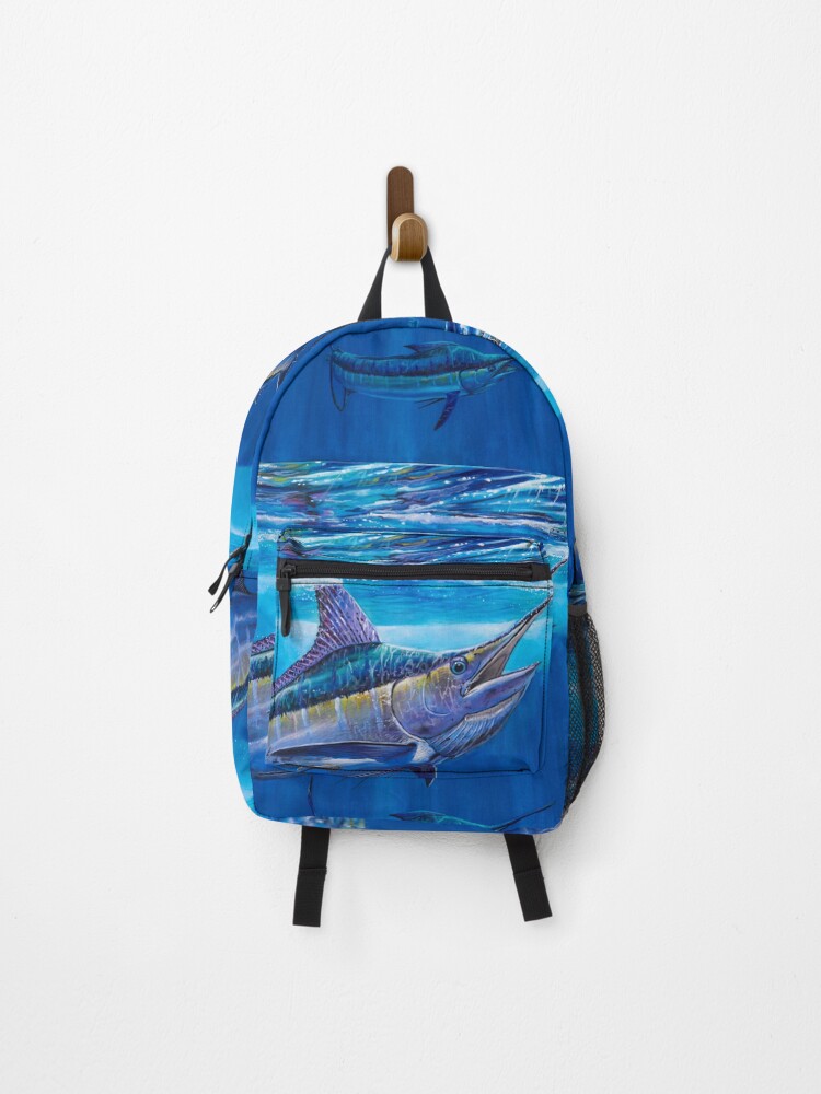 Imagen 1 de 3, Mochila con la obra Blue Marlin Bite, diseñada y vendida por Bluemarlin.