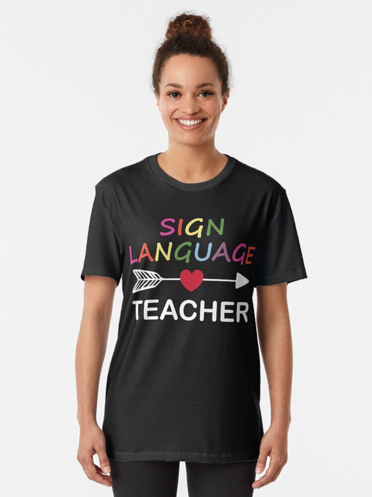 "Sign Language Teacher Shirt, ASL Teacher Shirt, ASL interpreter Tee