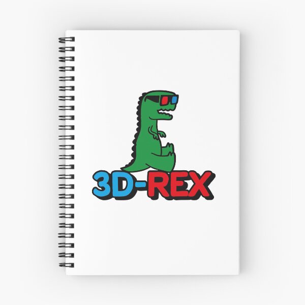Item preview, 3D-Rex vintage funny T-Rex cartoon 3D glasses meme designed and sold by LaundryFactory.