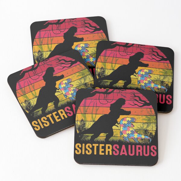 Item preview, Sister Saurus Rex Autism Awareness Funny Dinosaur Gift designed and sold by mynotn.