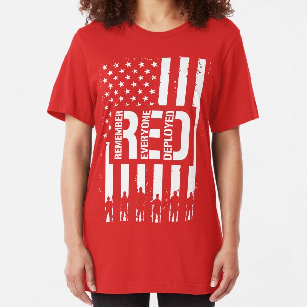 R.E.D. (Remember Everyone Deployed) Slim Fit T-Shirt