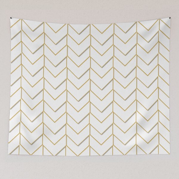 Item preview, SPICY MUSTARD CHEVRON AND WHITE OUTLINEDE CHEVRON ZIG ZAG BY OZCUSHIONSTOO designed and sold by ozcushionstoo.