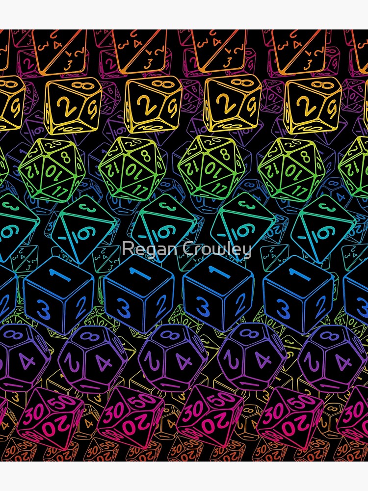 Dice Pattern D20 Rainbow by lareinaraygin