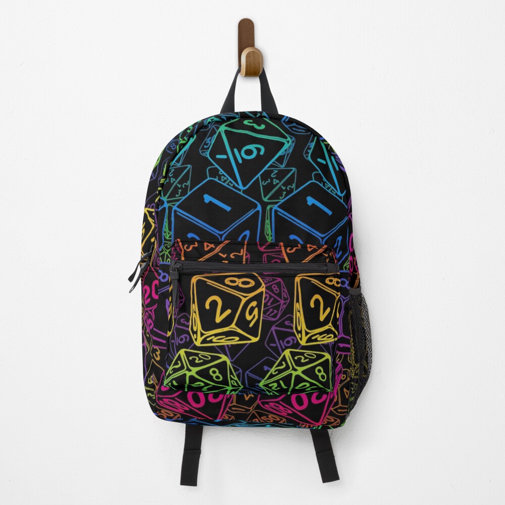 Dice Pattern D20 Rainbow Backpack