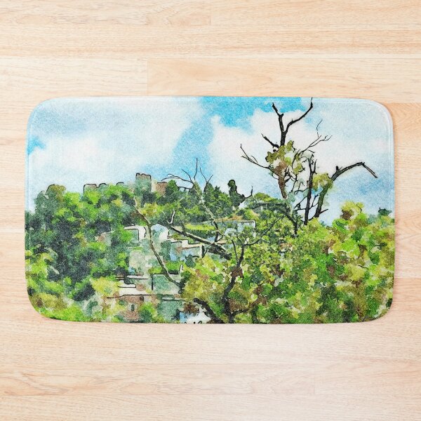 Item preview, Landscape with village on the hill and trees designed and sold by Giuseppe Cocco.