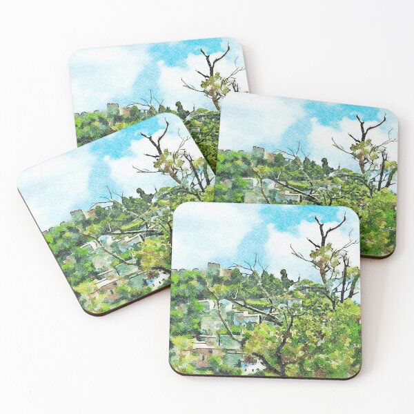 Item preview, Landscape with village on the hill and trees designed and sold by Giuseppe Cocco.