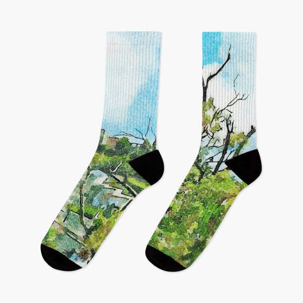 Item preview, Landscape with village on the hill and trees designed and sold by Giuseppe Cocco.