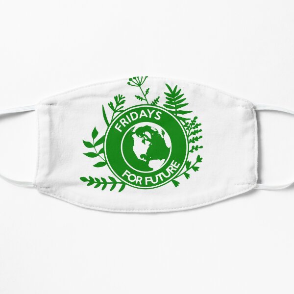 Fridays for Future - Pflanzen Support Logo Flache Maske