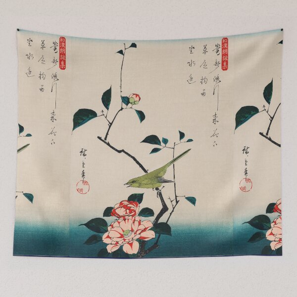 Item preview, Japanese nightingale Ukiyo-e Hiroshige designed and sold by Fiends.