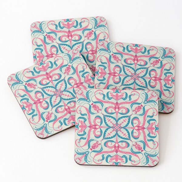 Item preview, Radial Green and Red Flowers designed and sold by rachelalethea.