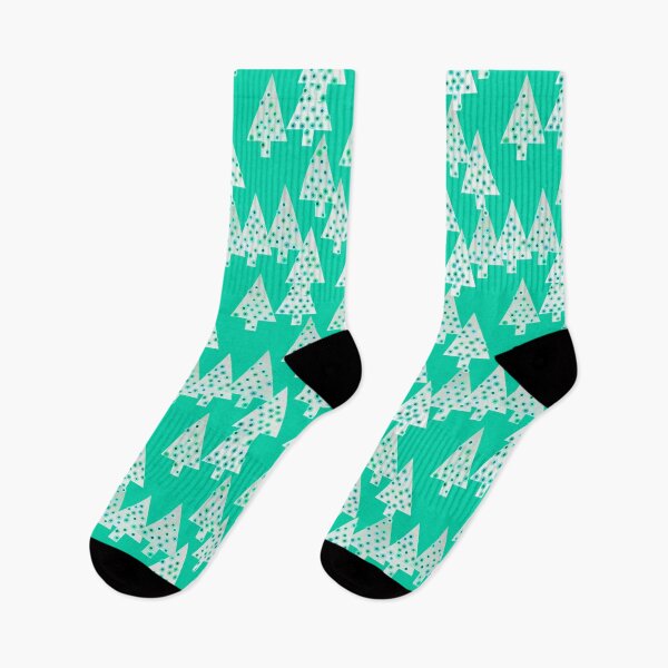Item preview, Modern Flower Christmas Trees, Sea Foam Green designed and sold by Marymarice.