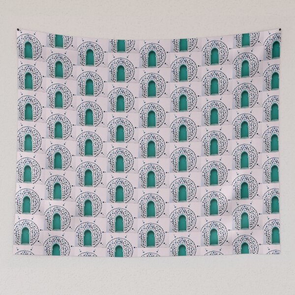 Item preview, Blue Moroccan Sea Shell Door, Asilah designed and sold by Wanderlora.