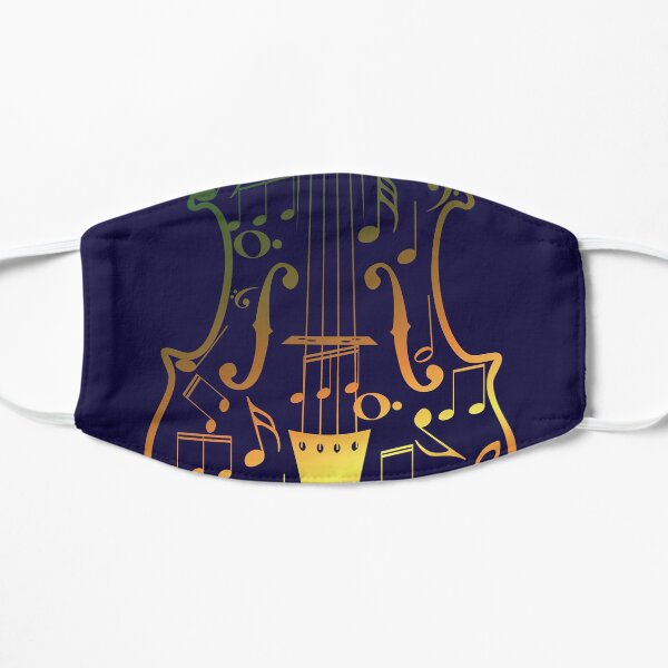 Colorful Violin with Notes Mask