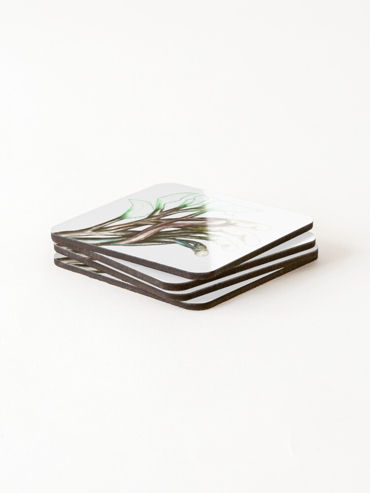 Thumbnail 4 of 5, Coasters (Set of 4), Tree Hand designed and sold by ScribbleToe.