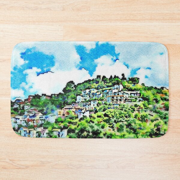 Item preview, Buildings of the village on the hill among the trees designed and sold by Giuseppe Cocco.