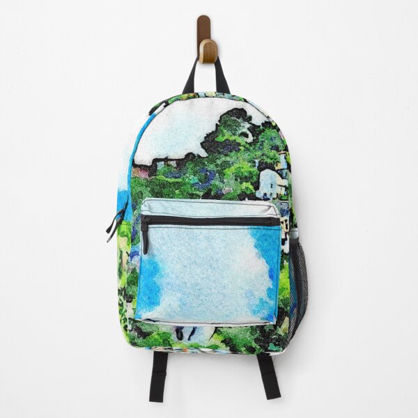 Item preview, Buildings of the village on the hill among the trees designed and sold by Giuseppe Cocco.