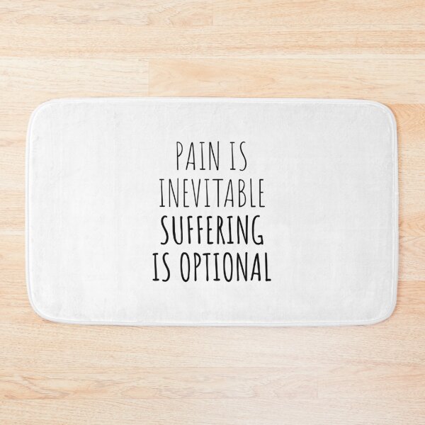 Item preview, Pain is inevitable, sport quote, running slogan designed and sold by Minimalist Quotes and Sayings.