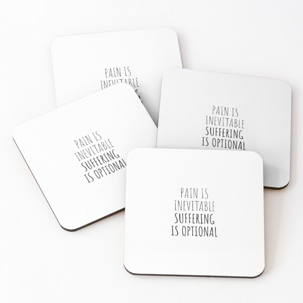 Item preview, Pain is inevitable, sport quote, running slogan designed and sold by Minimalist Quotes and Sayings.