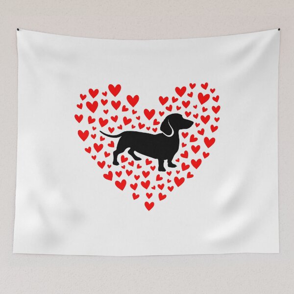 Item preview, Dachshund, DAXIE, DACHSHUND WITH HEARTS BY SUBGIRL designed and sold by SUBGIRL.