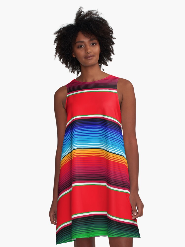 Mexican serape dress sale