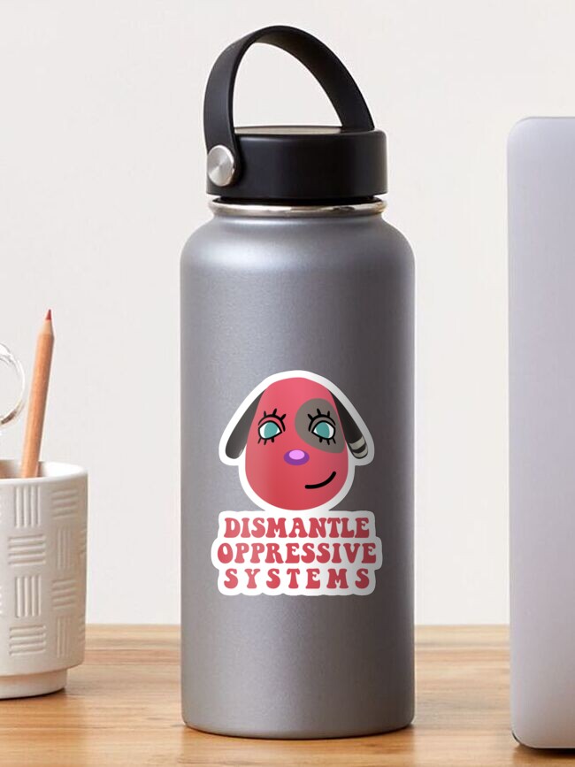 Thumbnail 1 of 3, Sticker, cherry says dismantle oppressive systems! designed and sold by laurenjauregui.