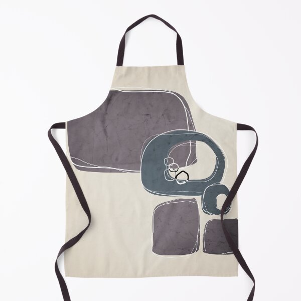 Item preview, Retro Abstract Design in Peninsula Blue and Aubergine designed and sold by simplydesignart.