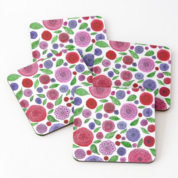 Item preview, Doodle Watercolor Flowers designed and sold by SilverBirch14.