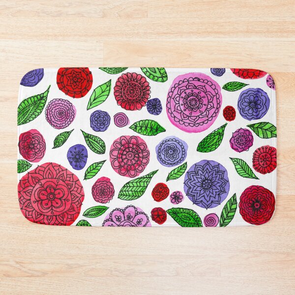 Item preview, Doodle Watercolor Flowers designed and sold by SilverBirch14.