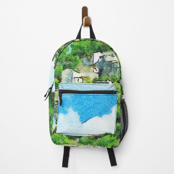 Item preview, Buildings of the village on the hill among the trees designed and sold by Giuseppe Cocco.