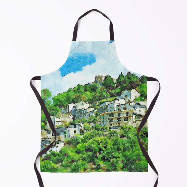 Item preview, Buildings of the village on the hill among the trees designed and sold by Giuseppe Cocco.