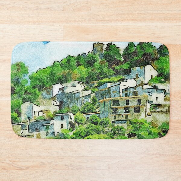Item preview, Buildings of the village on the hill among the trees designed and sold by Giuseppe Cocco.