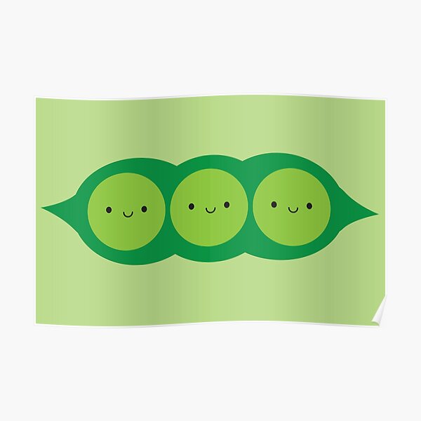 Kawaii Peas in a Pod Poster