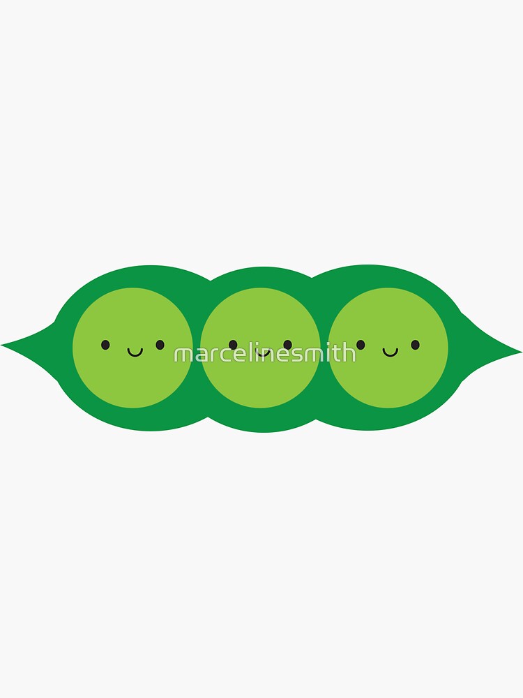 "Kawaii Peas in a Pod" Sticker by marcelinesmith Redbubble