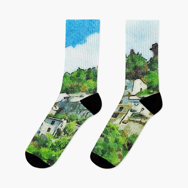 Item preview, Buildings of the village on the hill among the trees designed and sold by Giuseppe Cocco.