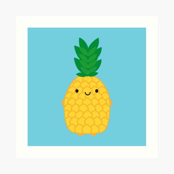 Kawaii Pineapple Art Print