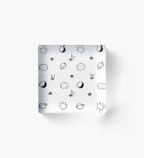 Stars & Planets Drawing 2 Acrylic Block