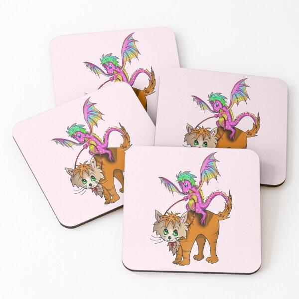 Item preview, Baby dragon riding a ginger cat designed and sold by CuisineCat.