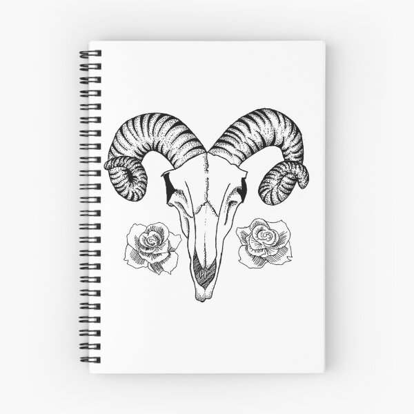 Item preview, Ram Skull With Roses  designed and sold by Tavia8833.