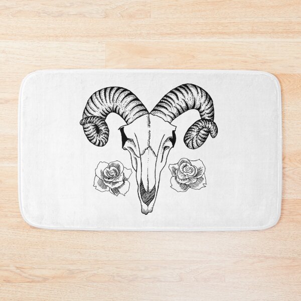 Item preview, Ram Skull With Roses  designed and sold by Tavia8833.