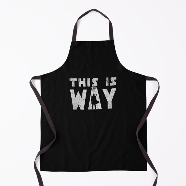 this is the way mando retro grey Apron