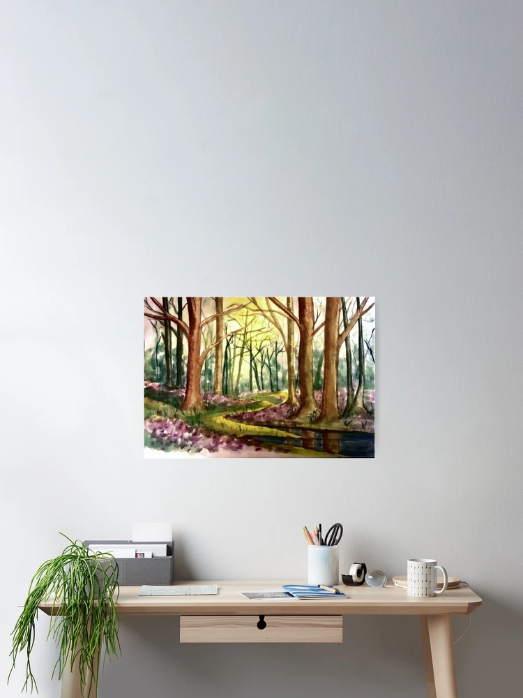 Thumbnail 2 of 3, Poster, Springtime Forest designed and sold by plunder.