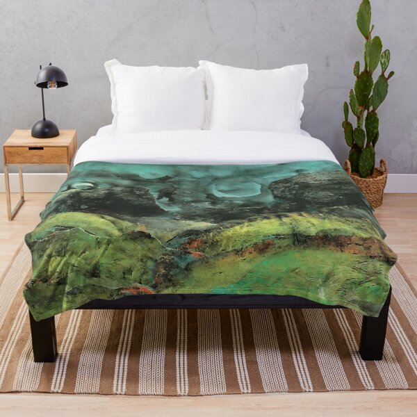 Stream Fishing Throw Blanket