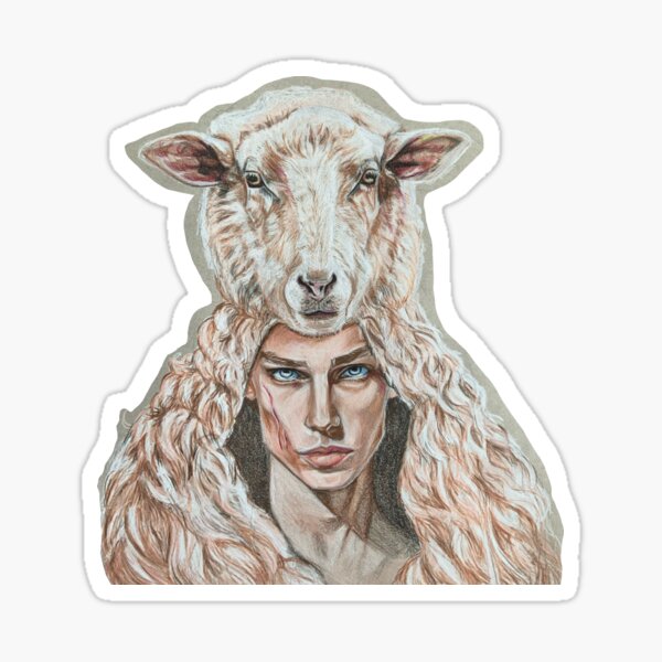 "Wolf in Sheep's Clothing" Sticker for Sale by thechinesefry Redbubble